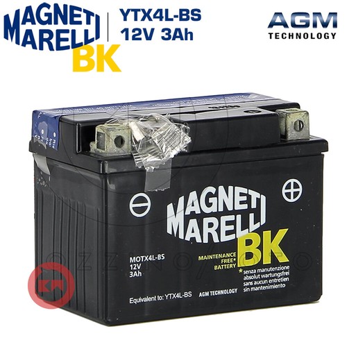 Marelli battery ytx4l 12v - battery, ytx4l-bs