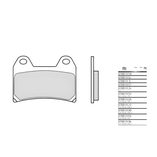 Brake pads brembo 07bb19sa - brake,